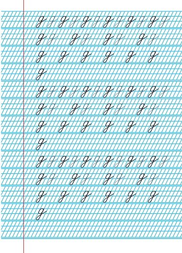 Прописи в тетради в косую линейку