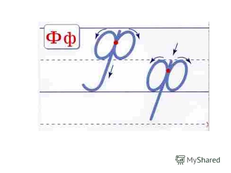 Письмо заглавной буквы ф