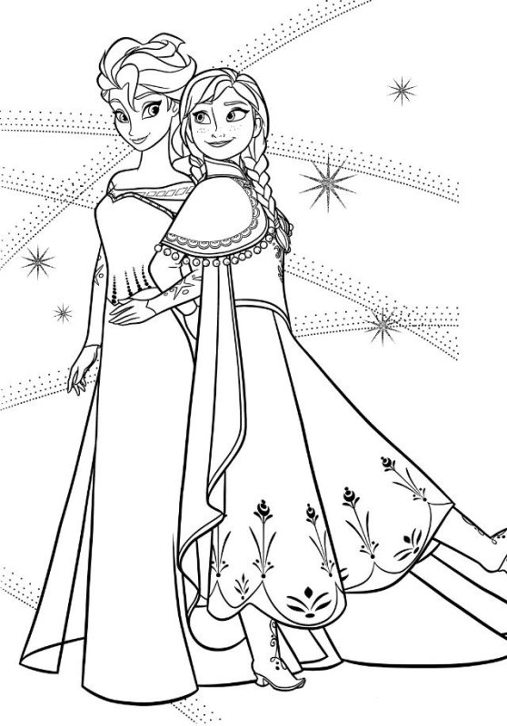Эльза Холодное сердце раскраска