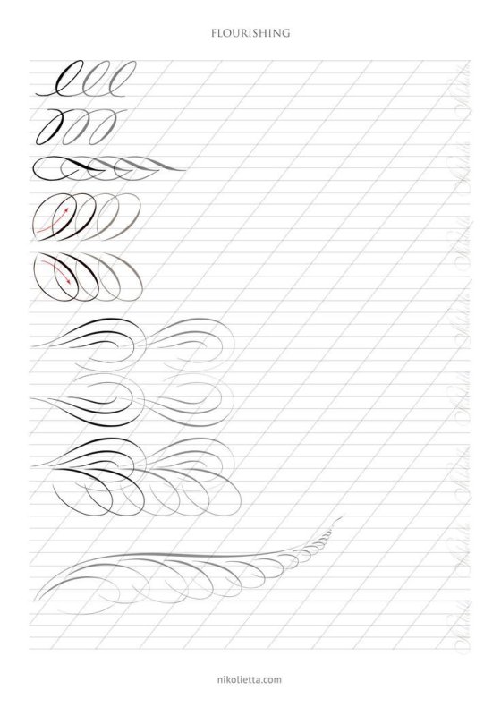 Copperplate прописи для каллиграфии