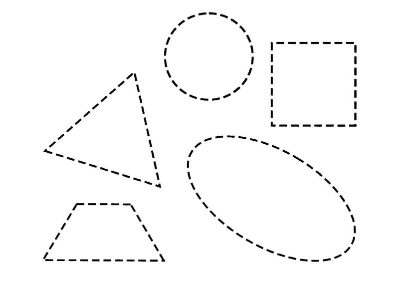 Фигуры пунктиром для детей