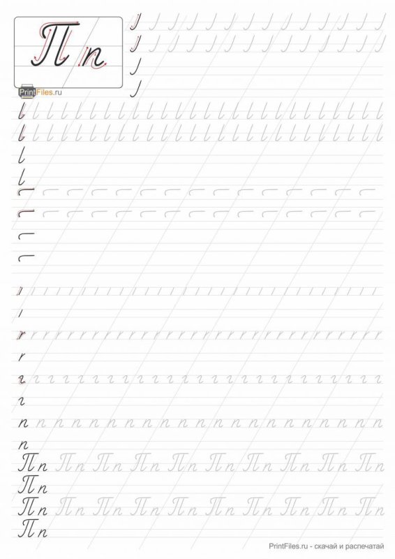 Прописная буква п прописи для дошкольников