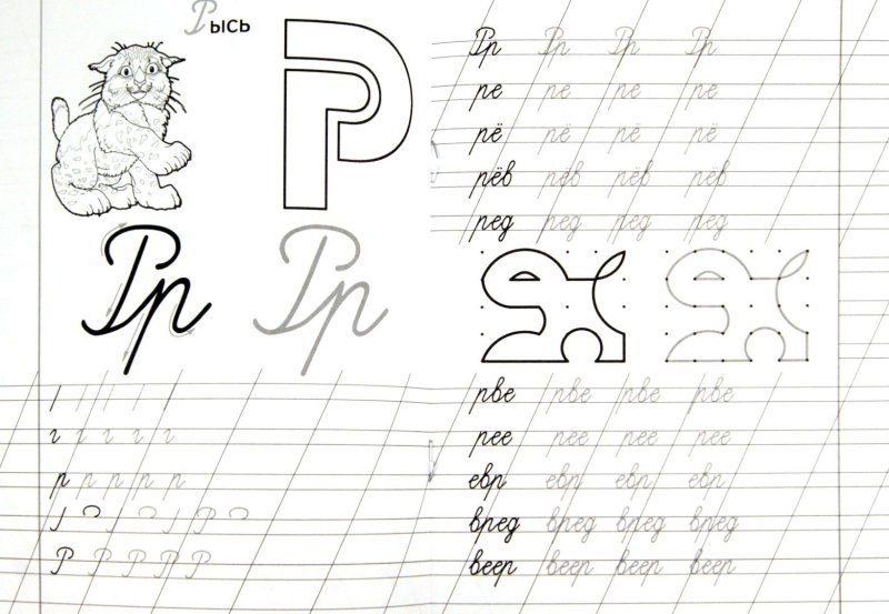 Буква р пропись для дошкольников