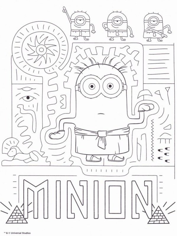 Детские раскраски Миньоны