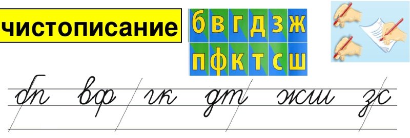 Минутка ЧИСТОПИСАНИЯ парные по глухости звонкости