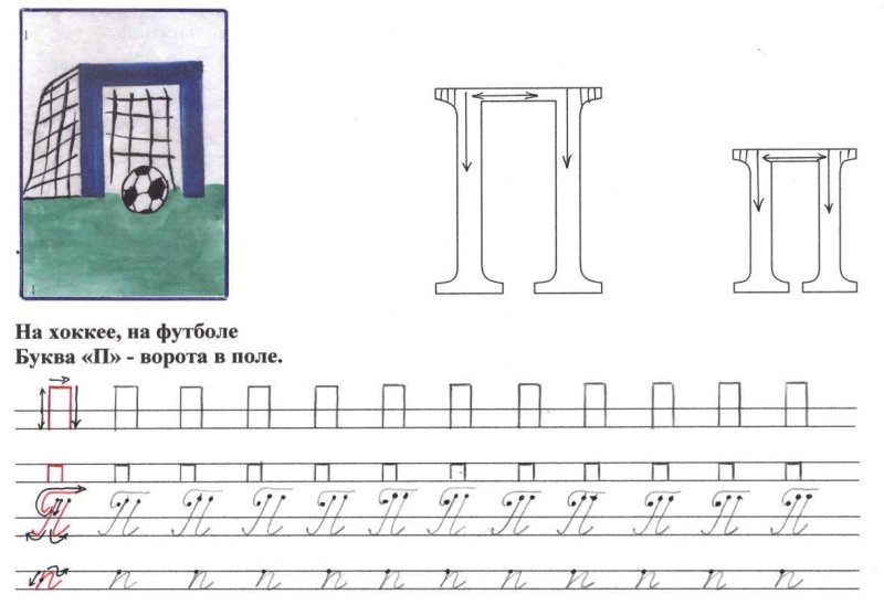 Письмо буквы п