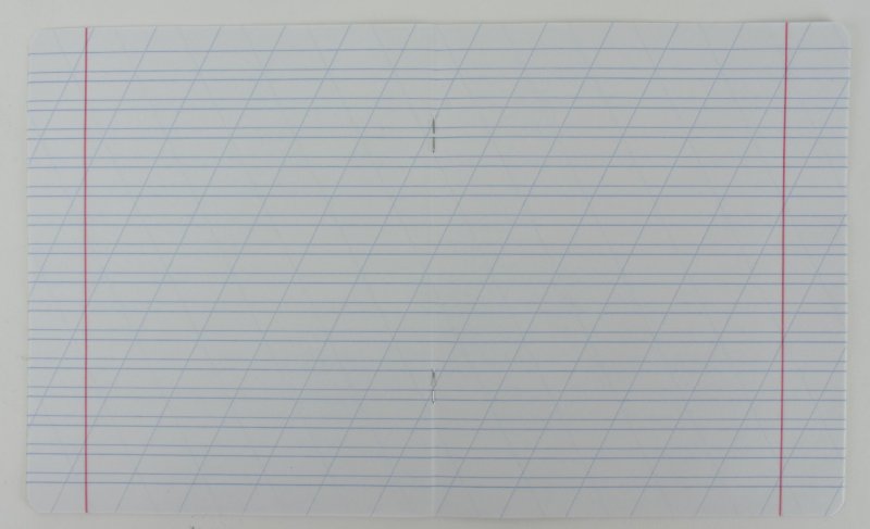 Тетрадный лист в узкую линейку