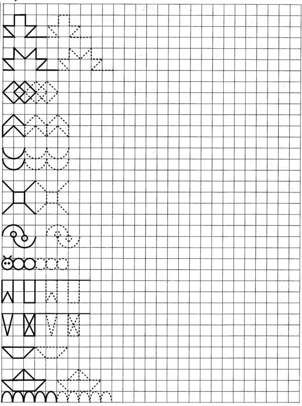 Узоры по клеточкам в тетради