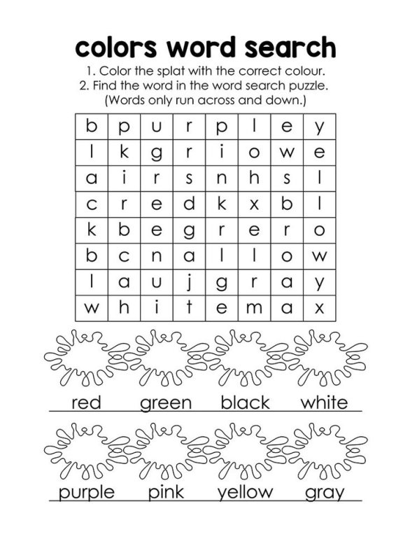 Цвета на английском задания