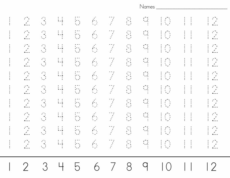 Прописи цифры 1-20