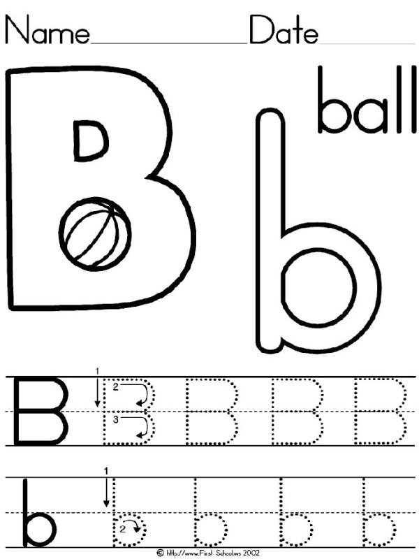 Английская буква b прописи