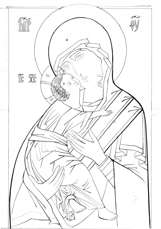 Прориси икон Богородицы Владимирская