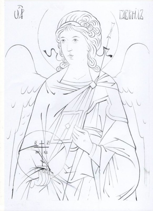 Архангел Гавриил прориси икон