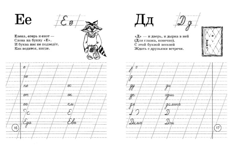 Письмо слогов с буквой в