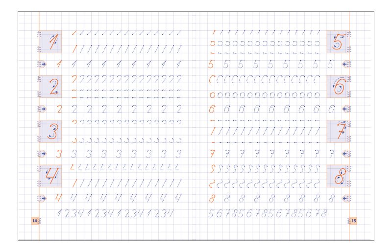 Прописи написание цифры 5 для дошкольников