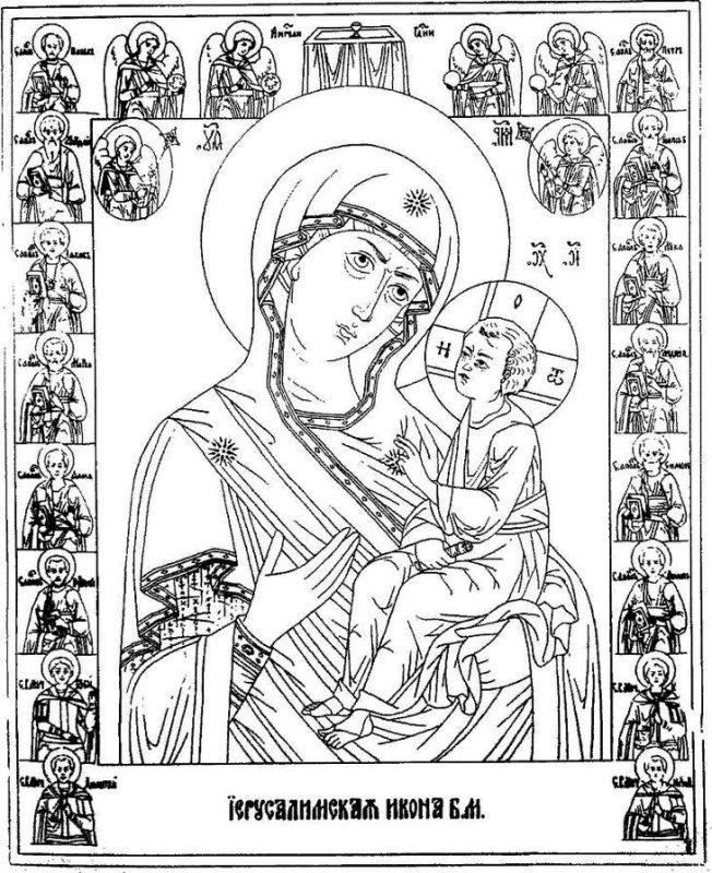 Прориси Иверская икона