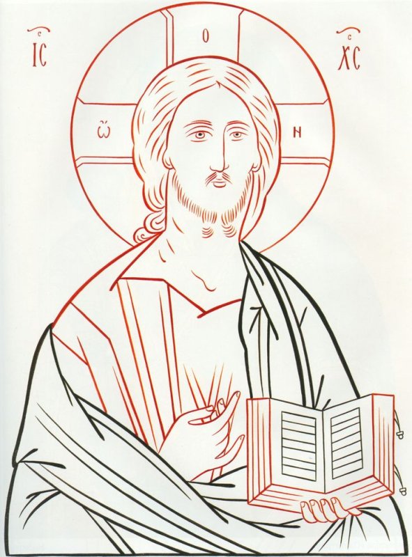 Прорись иконы Спасителя
