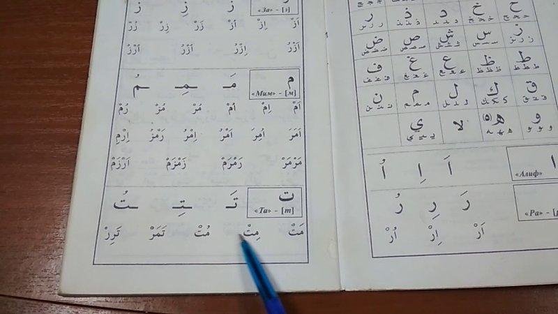 Алфавит арабский Муаллим сони