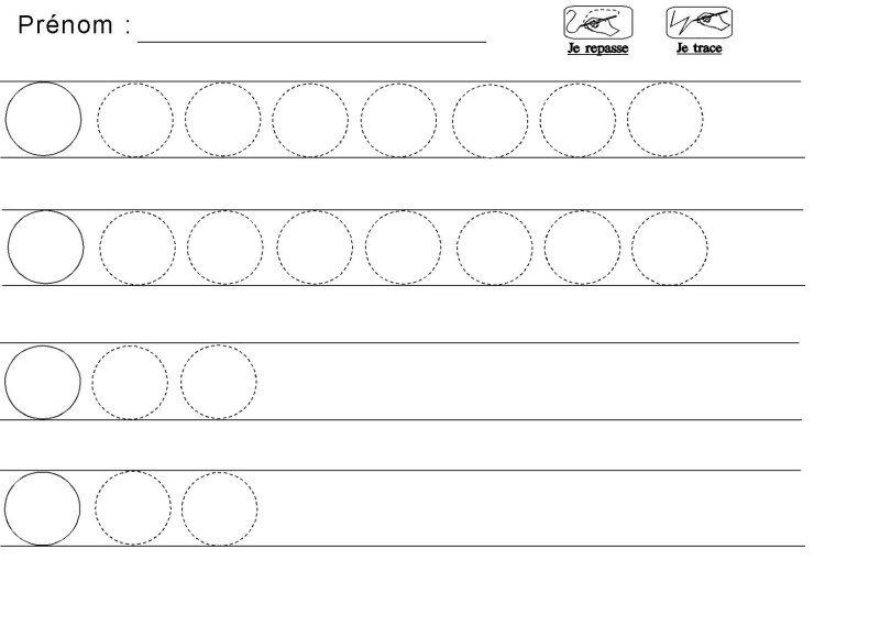 Прописи кружочки
