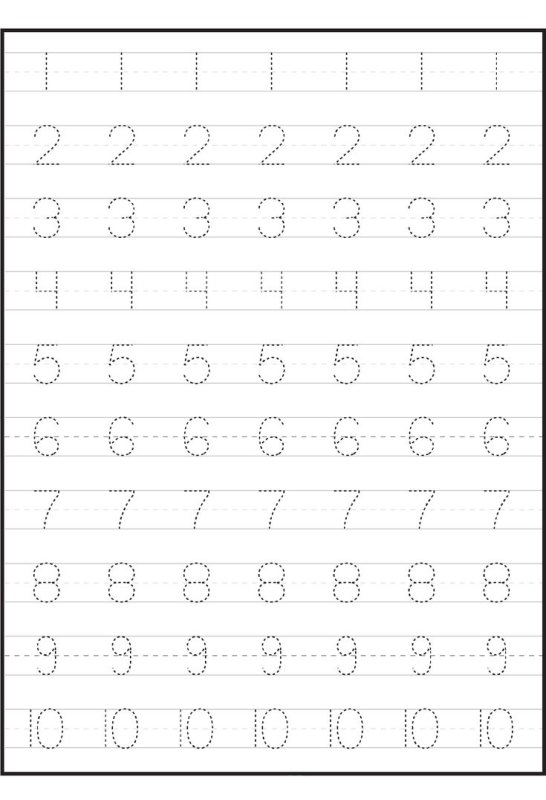 Прописи цифры для дошкольников