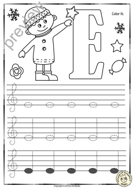 Ноты прописи для малышей