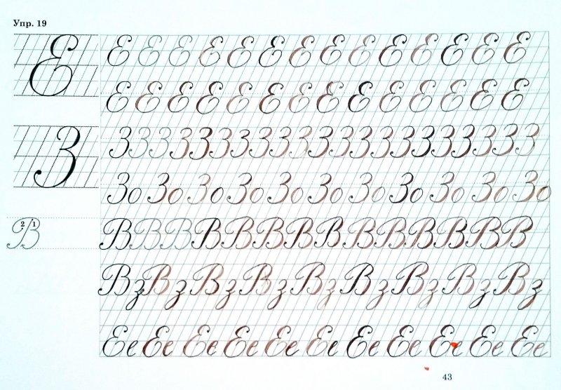 Уроки прописи для каллиграфии