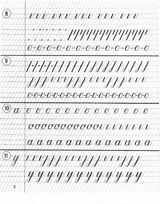 Тренировочные прописи для каллиграфического почерка