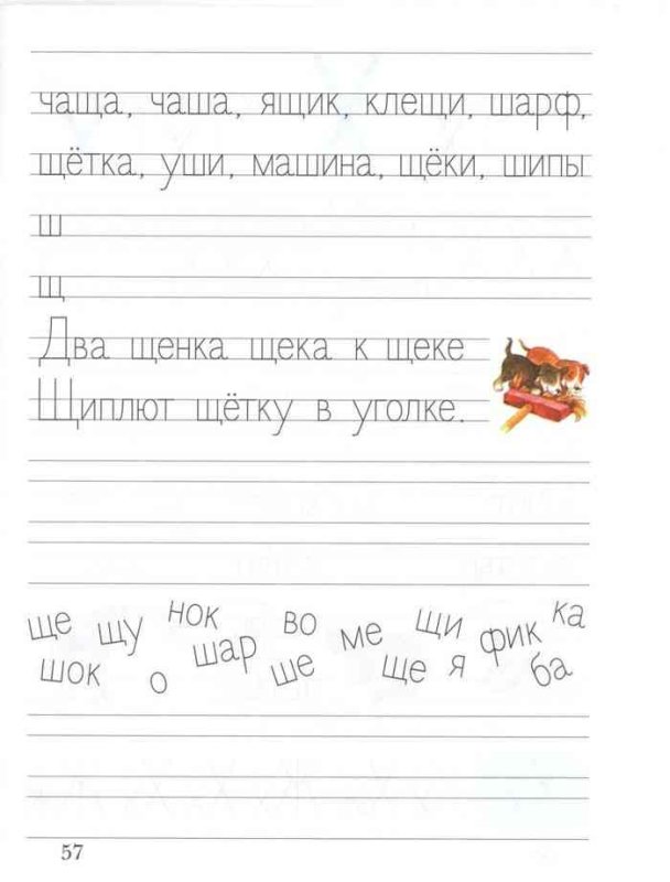 Прописи слова печатными буквами