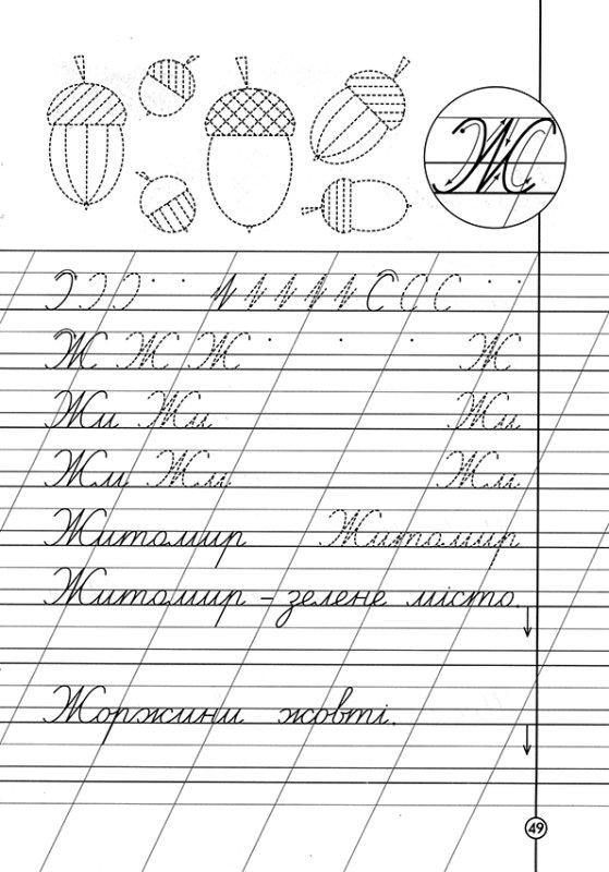 Прописи для дошкольников ж