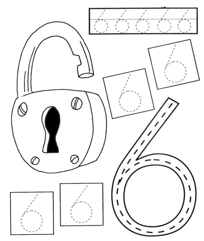Задания с цифрой 6 для дошкольников 5-6 лет