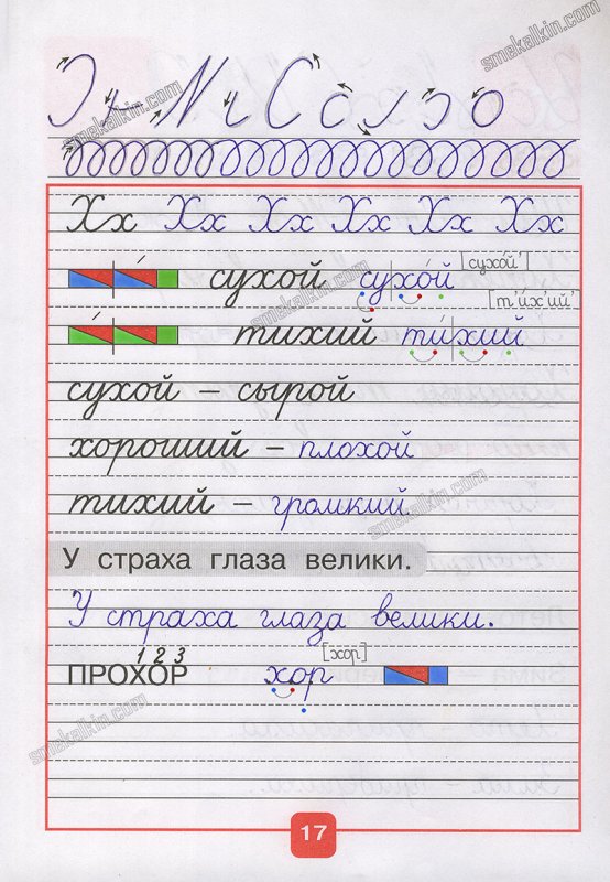 Прописи 1 класс 4 часть Горецкий Федосова страница 17