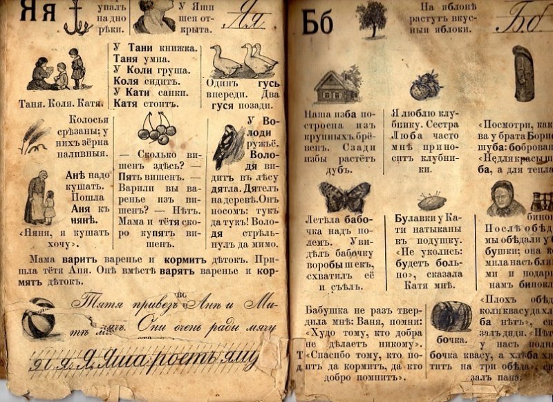 Русский алфавит до революции 1917 года