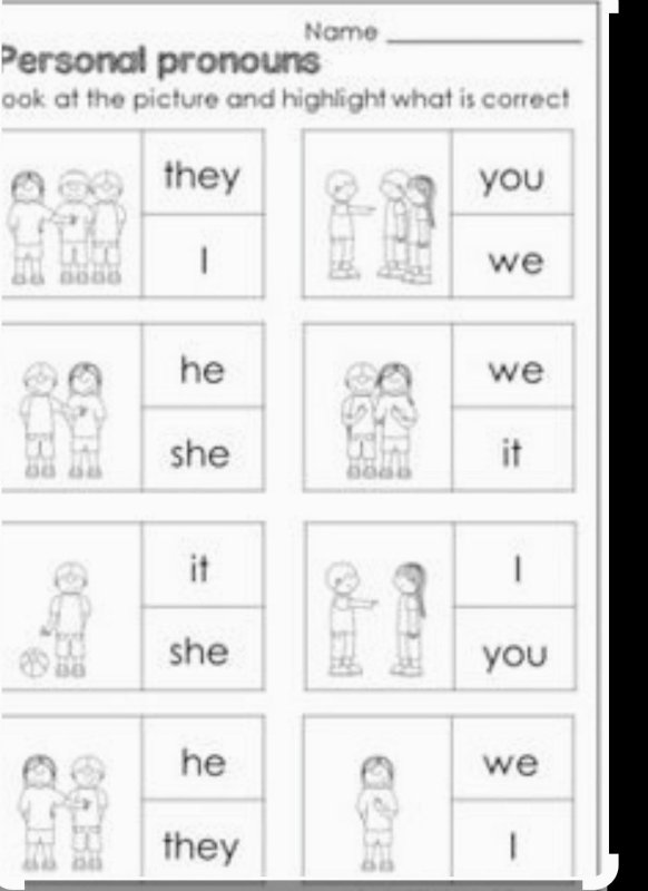 Местоимения на английском для детей Worksheets