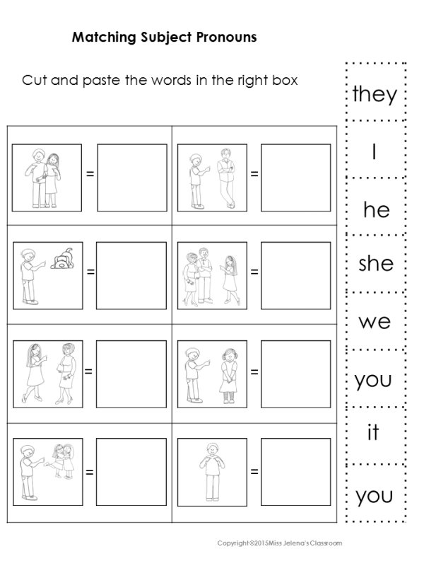 Местоимения на английском для детей Worksheets