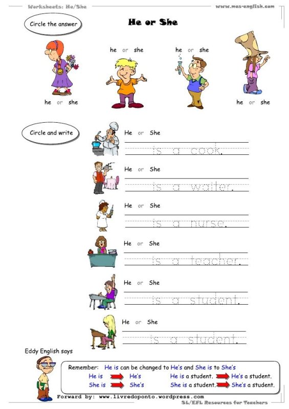 Местоимения в английском языке Worksheets