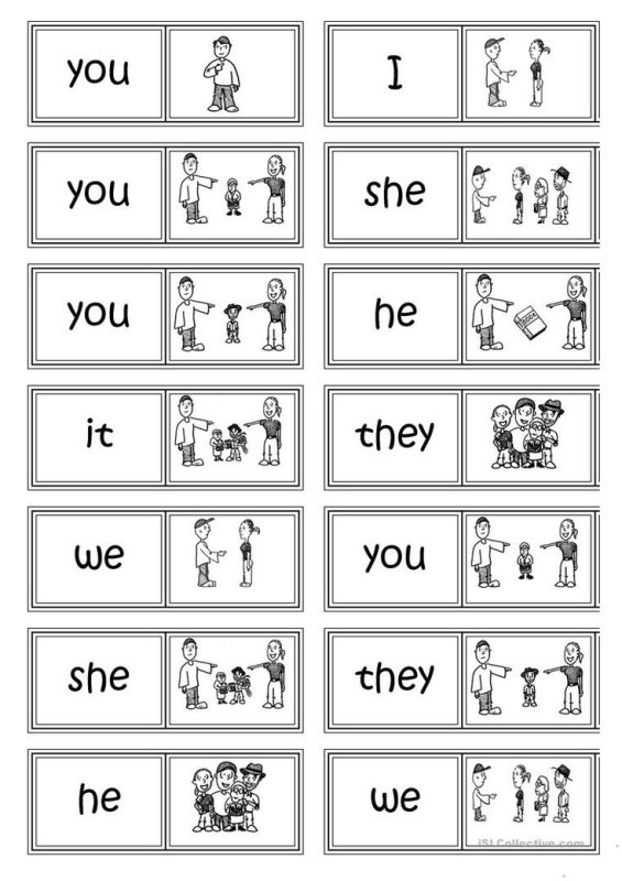 Местоимения на английском для детей
