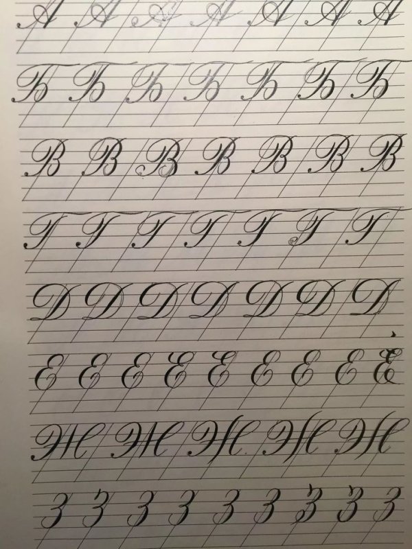 Каллиграфия прописи