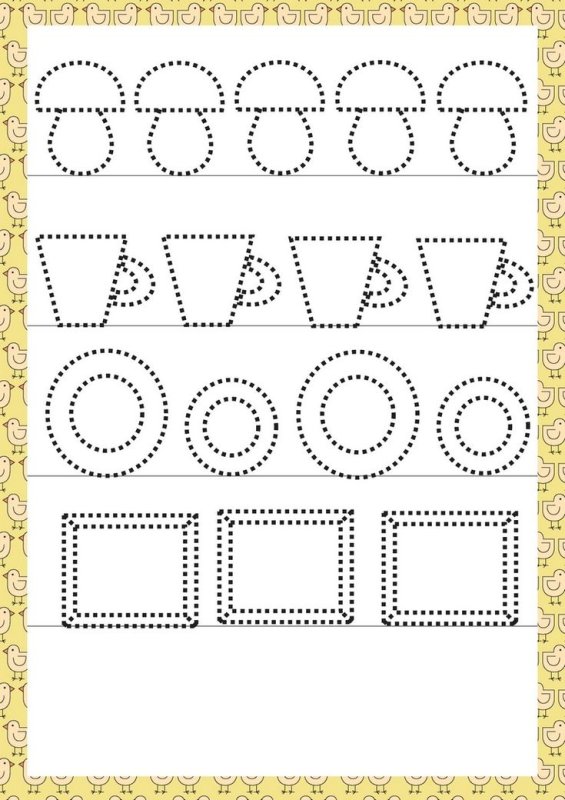 Обводим по точкам прописи для дошкольников