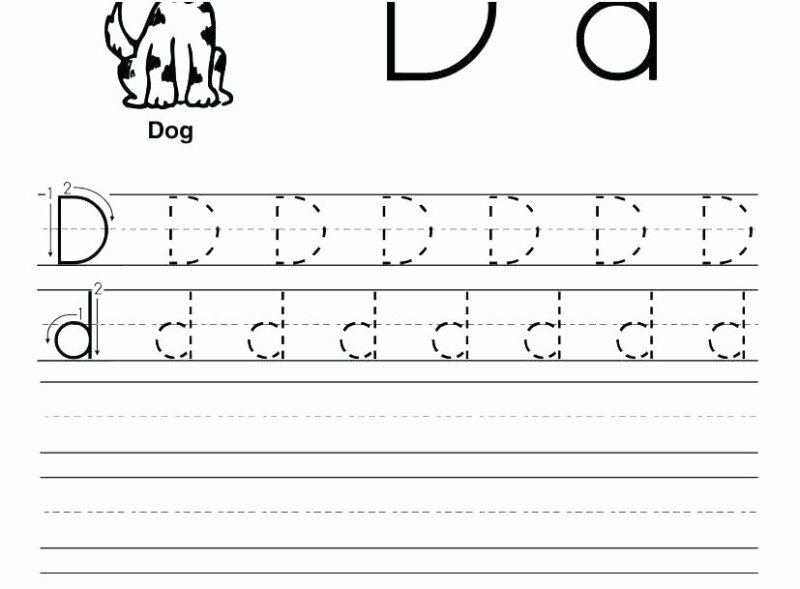 Английские прописи d