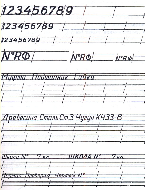 Чертежный шрифт задание