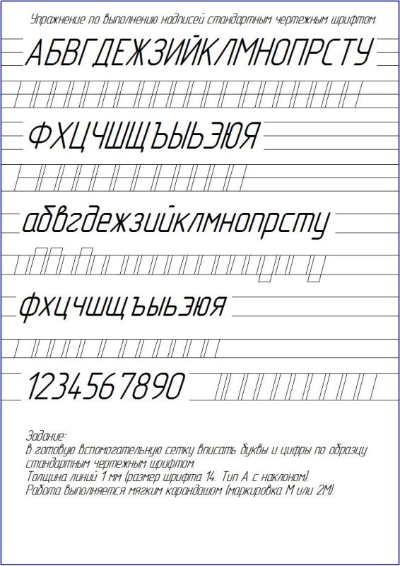 Чертежный шрифт