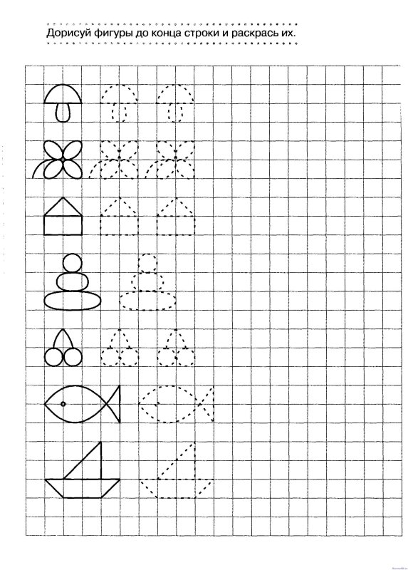 Прописи для дошкольников фигуры