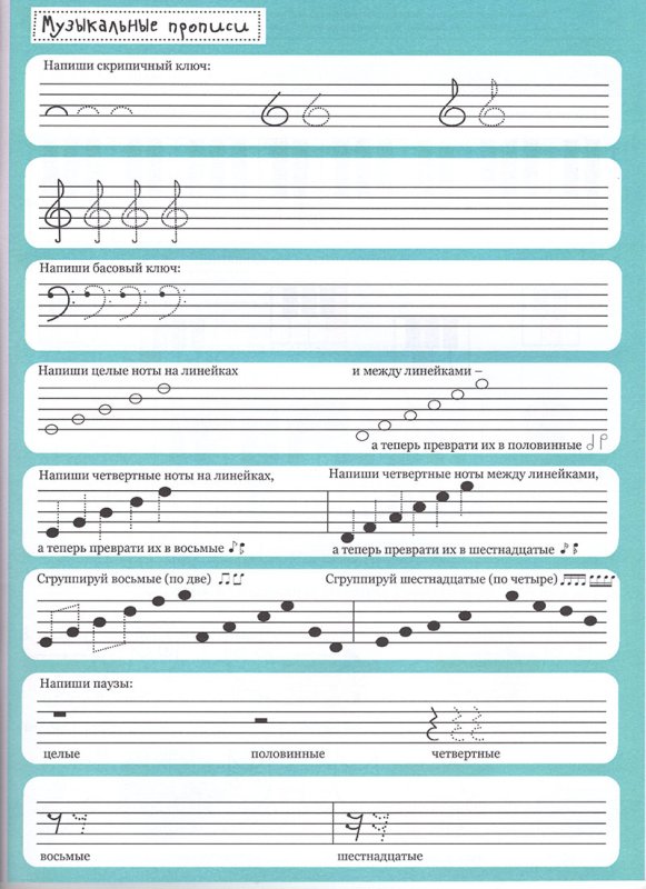 Витковская нотные прописи рабочая тетрадь