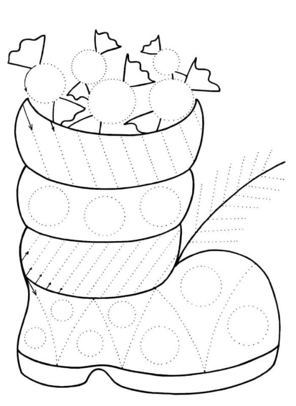 Новый год штриховки для детей