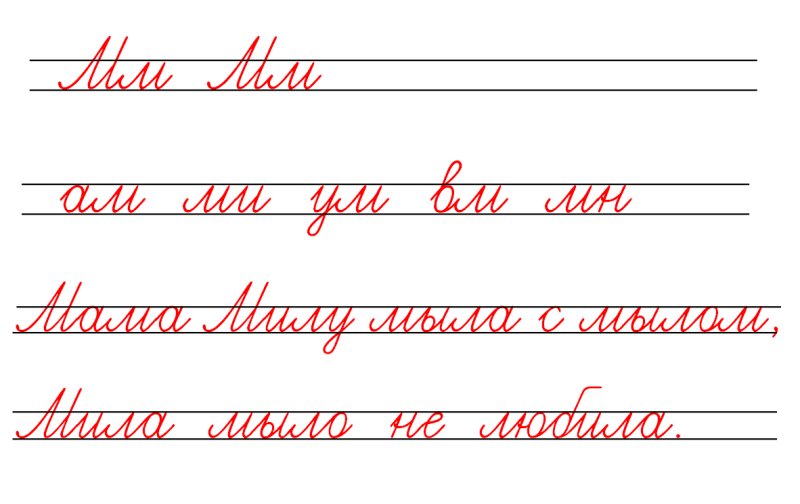 Чистописание мм