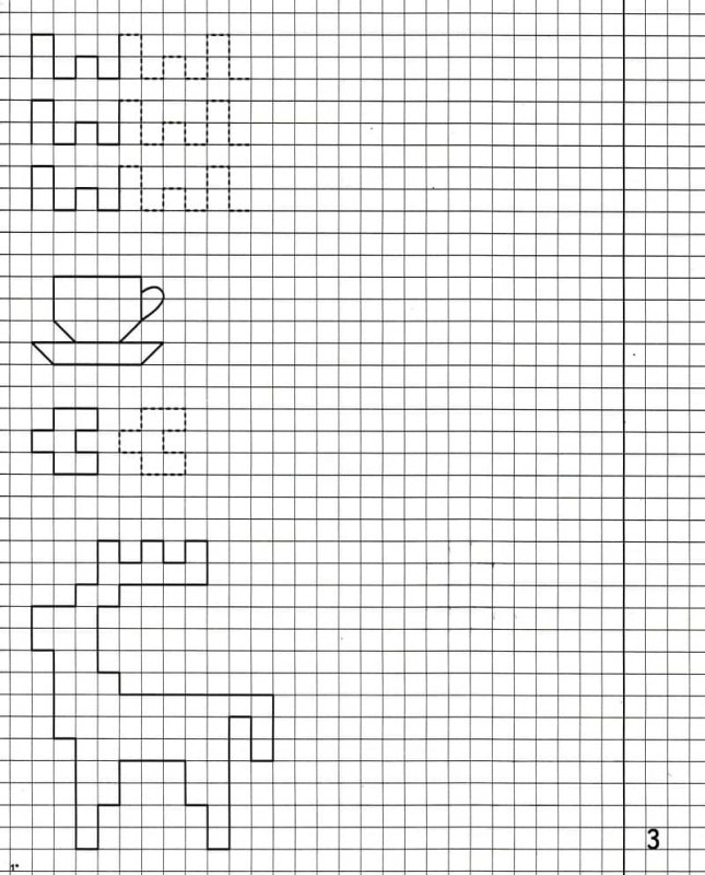 Рисование по клеточкам для дошк