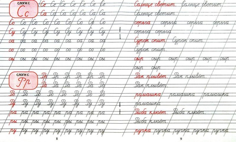 Правописание 1 класс прописи
