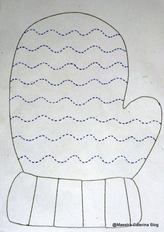 Варежки раскраска для детей