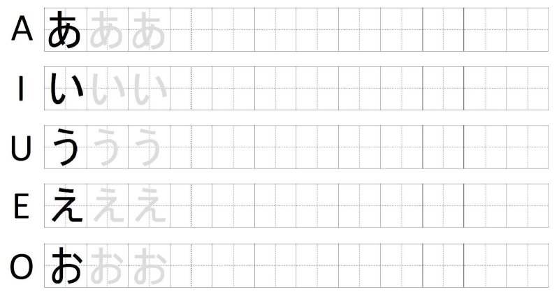 Прописи японского языка хирагана
