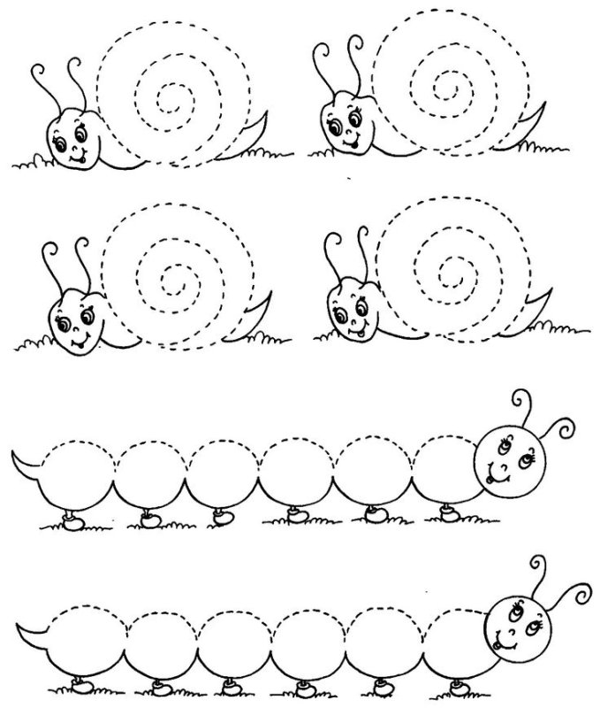 Графомоторика насекомые 4 года